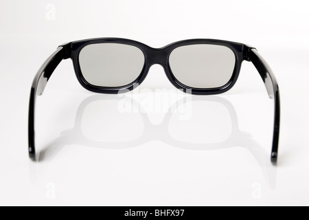 3D Brille in schwarz Stockfoto