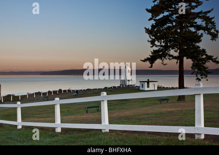 Browns Point Park und Leuchtturm Stockfoto