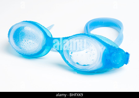 Schwimmbrille blau Stockfoto