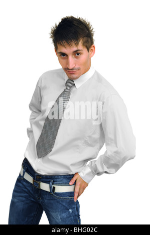 Schönen jungen Mann zuversichtlich Stockfoto