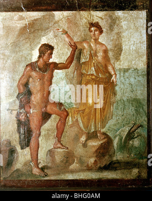 Römische wallpainting des Perseus befreit Andromeda, Haus der Dioskuren, Pompeji, Italien. Artist: Unbekannt Stockfoto