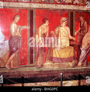 Römische wallpainting von der Villa der Rätsel, Pompeji, Italien, 1. Jahrhundert. Artist: Unbekannt Stockfoto