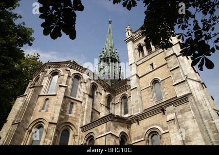 die Kathedrale von St. Peter in Genf, Schweiz, Europa Stockfoto