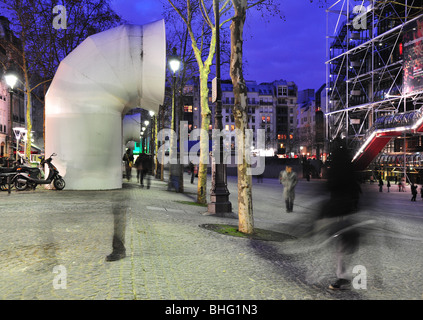 Paris, FRance - George POmpidou center at night Stockfoto