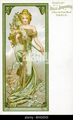 "Frühling", 1896. Künstler: Alphonse Mucha Stockfoto