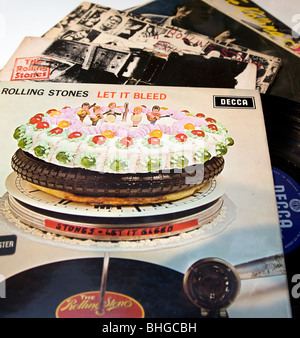 Rolling Stones-LPs Stockfoto