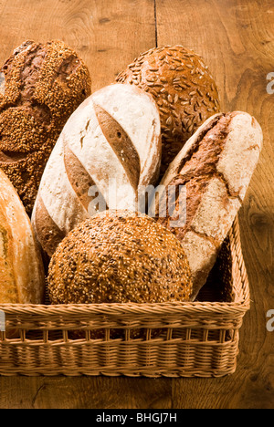 Auswahl an Brot Stockfoto