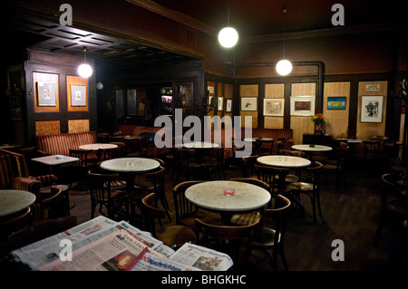 Interieur aus Cafe Hawelka in zentrale Wien Österreich Stockfoto