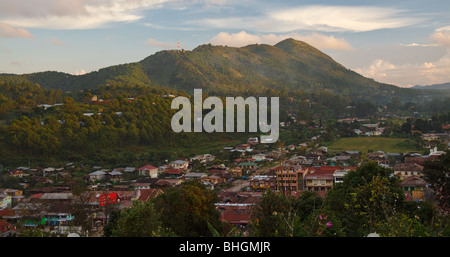 Blick auf die Stadt von Kalaw in Shan State in Myanmar Burma Stockfoto