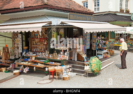 Religiöse Geschenk-Shop mit Souvenirs von Altotting, Bayern, Deutschland, Europa Stockfoto