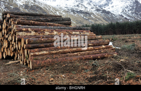 Anmeldung bei Glen Clova, Angus, Schottland, Vereinigtes Königreich. Stockfoto