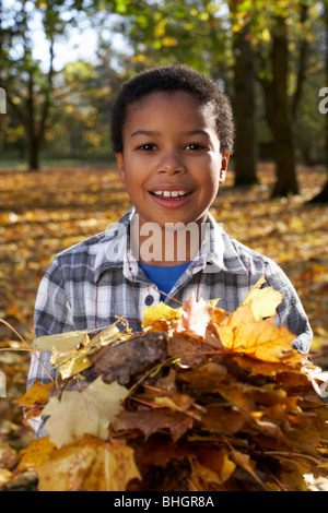 Spaß im Herbst Stockfoto