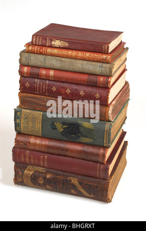 Haufenweise alte Hardcover Bücher Stockfoto