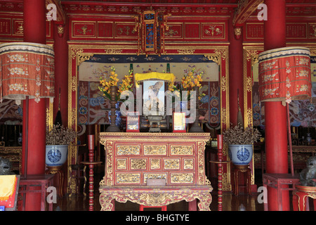 Vietnam, Hue, Zitadelle, Imperial Gehäuse, zu Mieu Tempel, Innenraum, Stockfoto