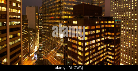 Central Hong Kong bei Nacht Stockfoto