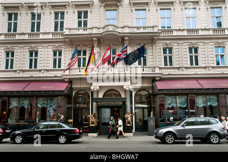 Außenseite des Hotel Sacher in zentrale Wien Österreich Stockfoto