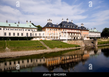 Schloss Pillnitz bei Dresden auch bekannt als das Wasserpalais Stockfoto