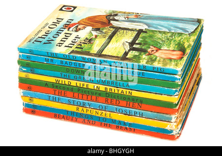 Stapeln von alten 1960/70 Marienkäfer Bücher Stockfoto