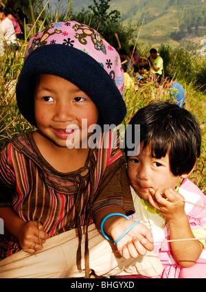 Karen Kinder, Umpium Flüchtlingslager in der Nähe von Mae Sot, Nord-thailand Stockfoto