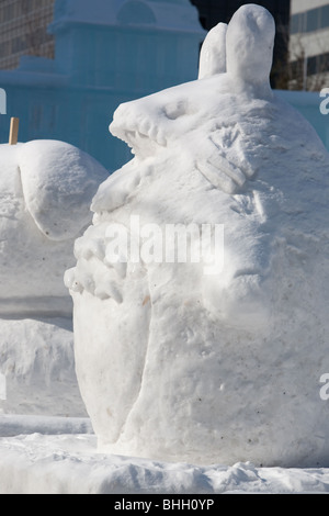 Odori-Website von der jährlichen Sapporo Snow Festival in Sapporo, Japan, 2. Februar 2010. Stockfoto