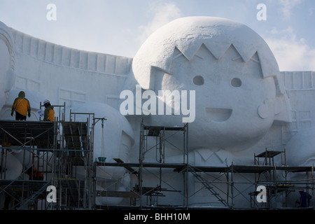 Odori-Website von der jährlichen Sapporo Snow Festival in Sapporo, Japan, 2. Februar 2010. Stockfoto