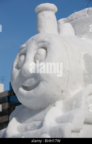 Odori-Website von der jährlichen Sapporo Snow Festival in Sapporo, Japan, 2. Februar 2010. Stockfoto