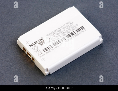 Lithium-Ionen 3,6 Volt Akku für Mobiltelefone Stockfoto