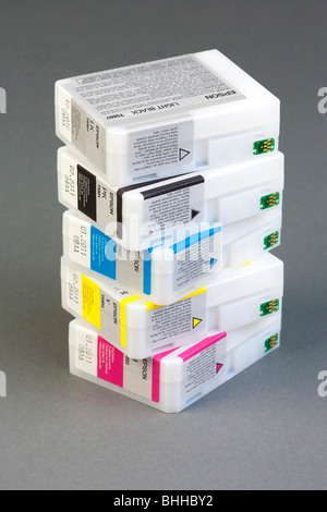 Inkjet-Drucker-Patronen Stockfoto