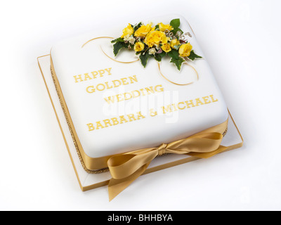 Hochzeit-Geburtstag-Kuchen Stockfoto