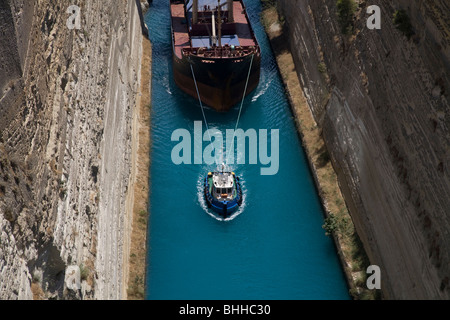 Kanal von Korinth Isthmus von Korinth Pelponnese Griechenland Stockfoto