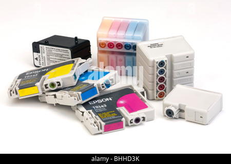 Inkjet-Drucker-Patronen Stockfoto