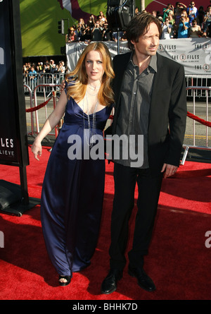 ANDERSON, DUCHOVNY, 2009 Stockfoto