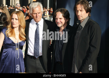 ANDERSON, CARTER, SPOTNITZ, DUCHOVNY, 2009 Stockfoto