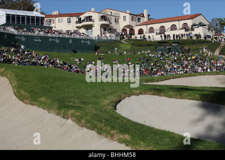 18. Loch und Clubhaus RIVIERA COUNTRY CLUB LOS ANGELES CA USA 7. Februar 2010 Stockfoto