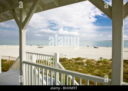 Blick von der Veranda des Boca Grande Leuchtturm auf Gasparilla Island Florida Stockfoto