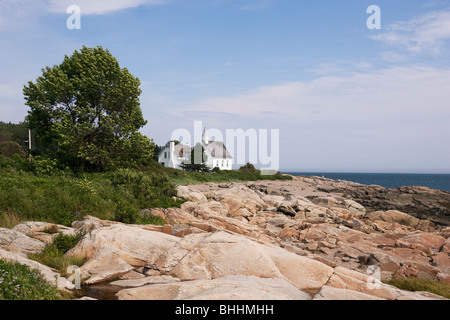 Kirche von Port-au-Persil. Charlevoix, Quebec, Kanada. Stockfoto