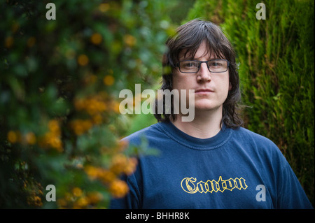 Llwyd Owen ein junger Autor, der detective Romane in der walisischen Sprache schreibt. Stockfoto