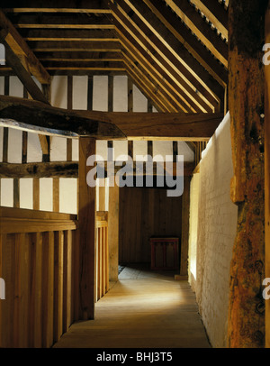 Galerie der ersten Etage, mittelalterlichen Kaufmannshaus, französische Straße, Southampton, Hampshire, 1988. Künstler: Paul Highnam Stockfoto