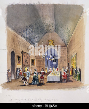 Die große Halle im halten von Dover Castle, Kent, c1626, (1997). Künstler: Blaschke Stockfoto