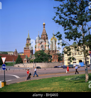 Basilius-Kathedrale, Roter Platz, Moskau, Zentralbezirk, Russland Stockfoto