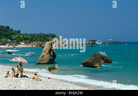 Strand in der Nähe von Vasto an der Adria Stockfoto