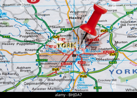 York Stadtplan, UK Stockfoto, Bild: 13421651 - Alamy