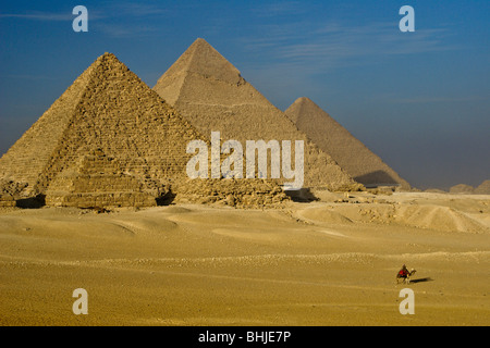 Die Pyramiden von Gizeh, Kairo, Ägypten Stockfoto