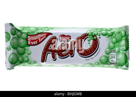 Bar von Nestle Aero Minze Milchschokolade Stockfoto