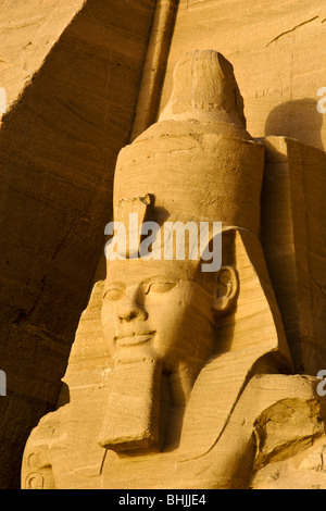 Detail am Tempel von Ramses II, Abu Simbel, Ägypten Stockfoto