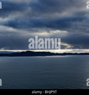 Blick in Richtung Rona und Raasay, Isle Of Skye, Schottland Stockfoto