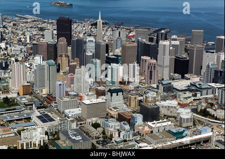 Luftaufnahme über San Francisco Kalifornien Stockfoto
