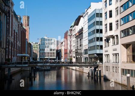 Bleichenfleet, Hamburg, Deutschland | Bleichen-Kanal, Hamburg, Deutschland Stockfoto