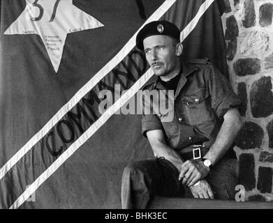Geografie/Reisen, Kongo, Ereignisse, Simba-Aufstand 1964 - 1965, Söldner, Leutnant Roy Larsen Frono Schweden, Februar 1965, Militär, Kongokrise, Bürgerkrieg, Afrika, Demokratische Republik Kongo, 20. Jahrhundert, historisch, historisch, 1960er Jahre, Menschen, Stockfoto