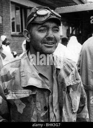 Geographie/Reisen, Kongo, Ereignisse, Simba-Aufstand 1964 - 1965, Söldner, Duck van der Linde aus Südafrika, Bunia, Ituri, Provinz Orientale, Dezember 1964, Stockfoto